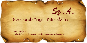 Szolcsányi Adrián névjegykártya